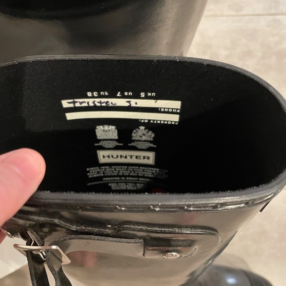 Hunter Original Rain Boots in Gloss - Black size 7 - Picture 5 of 5